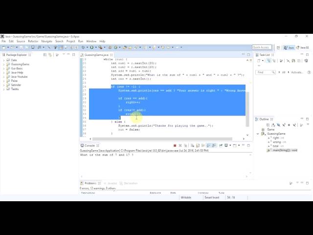 Java-Programming - Addition game in Java- Part-3