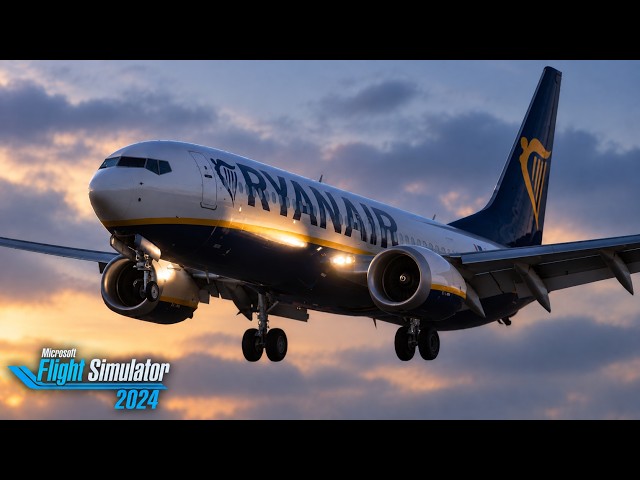 CLASSIC RYANAIR LANDING | Scenic Landing Into Amsterdam | IFLY 737 MAX