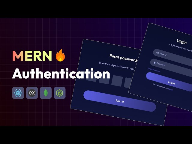 Complete MERN Authentication System With Password Reset, Email Verification, JWT auth