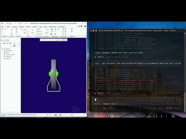 Can AI still drive Creo Parametric when the engineer can't spell?