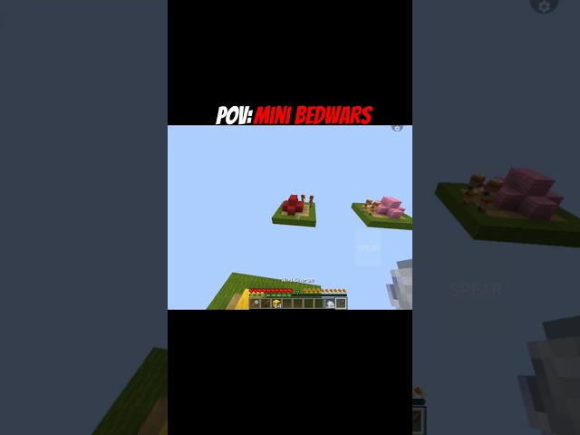 POV : mini Bedwars 😭 #minecraft #mc #mcpe #viral #shorts