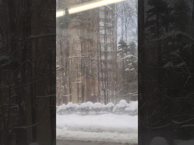 Modernist architecture in Zelenograd at wnter