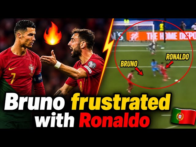 🔥 The Moment Bruno Fernandes Got Angry at Cristiano Ronaldo Went Viral 😱🇵🇹