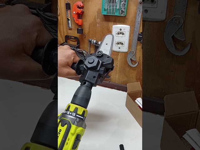 Turning a drill into a chainsaw! Is it any good??