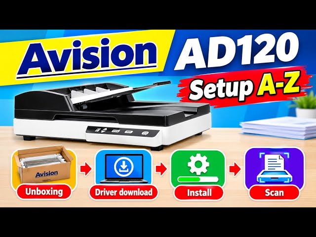 Avision Document scanner AD120 Setup Full guide (A-Z)