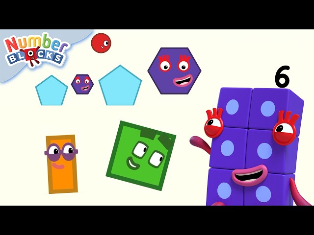 Basic Shapes for Kids 🟦🔶 🟥🟢🟨 | Learn to Count for Kids | Numberblocks in English
