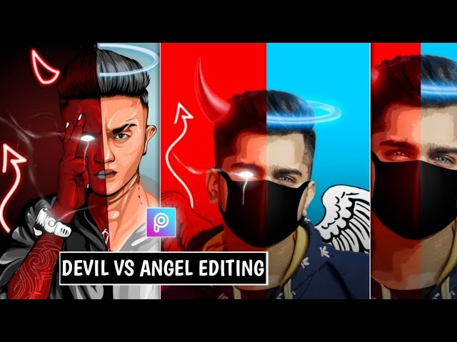 New Devil vs angel concept HD photo editing concept in PicsArt l Picsart Tutorial Hindi Step by Step