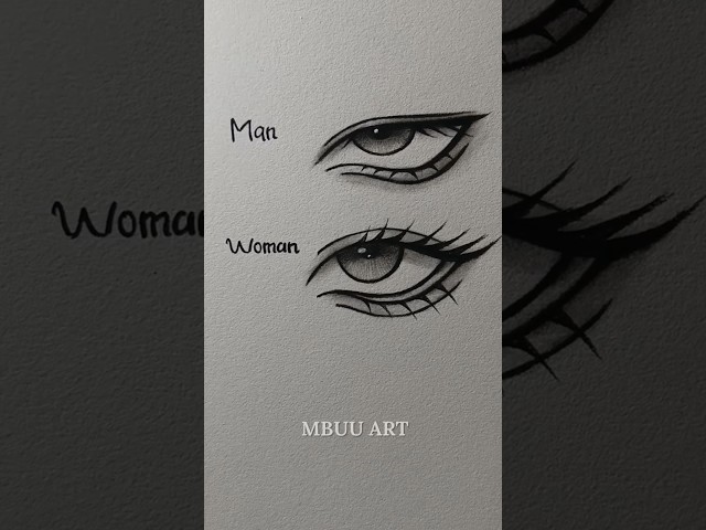 Different drawing eyes Man and Woman✏️ #drawing #tutorial #howtodraw #sketch #art #shorts