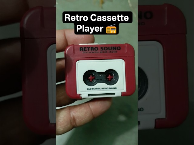 Retro Cassette MP3 Player 📻 #shorts #yoytubeshorts #retrotech90s #miniature