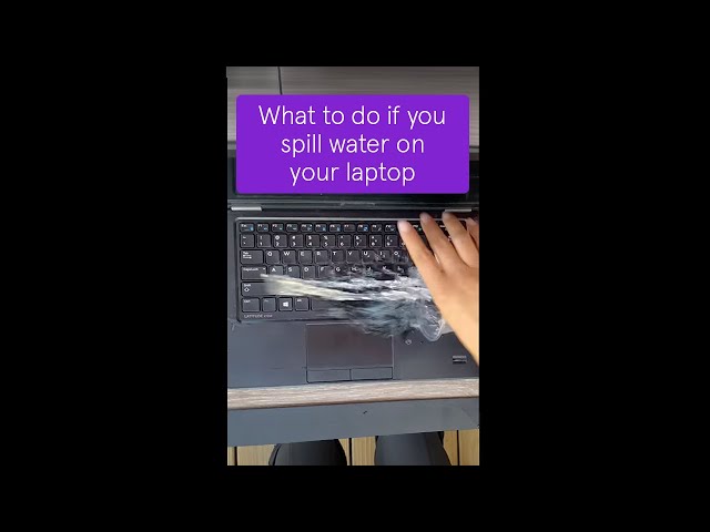 Spilled water on your laptop? Here's what to do #shorts