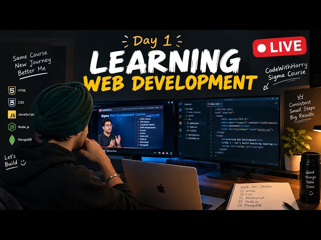 Day 1 – Learning Web Development 💻 | Guri LIVE
