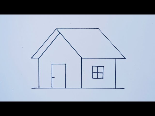 How to draw a House step by step | Easy House drawing for beginner | Drawing tutorial