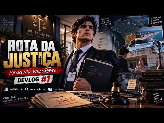 ROTA DA JUSTIÇA: Desenvolvendo um Simulador de Carreira Jurídica e Investigação (Devlog #01)