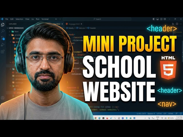 14. First mini project in HTML #HTML5 #WebDevelopment#CodingForBeginners #Frontend #TechTutorial
