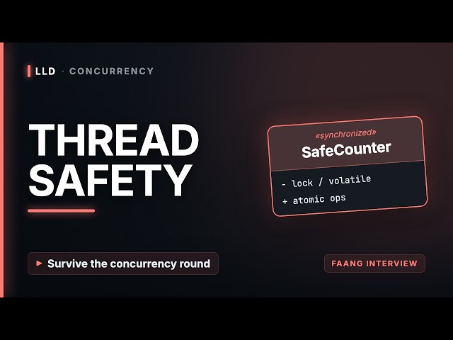 Concurrency & Thread Safety in Java — Interview Crash Course