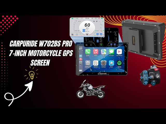 Waterproof GPS Meets Wireless CarPlay — CARPURIDE W702BS PRO 7-Inch Motorcycle GPS Screen — Review