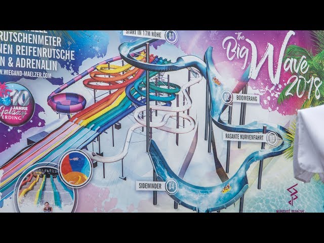 New waterslide at Galaxy Erding (2018) | Unveiling THE BIG WAVE