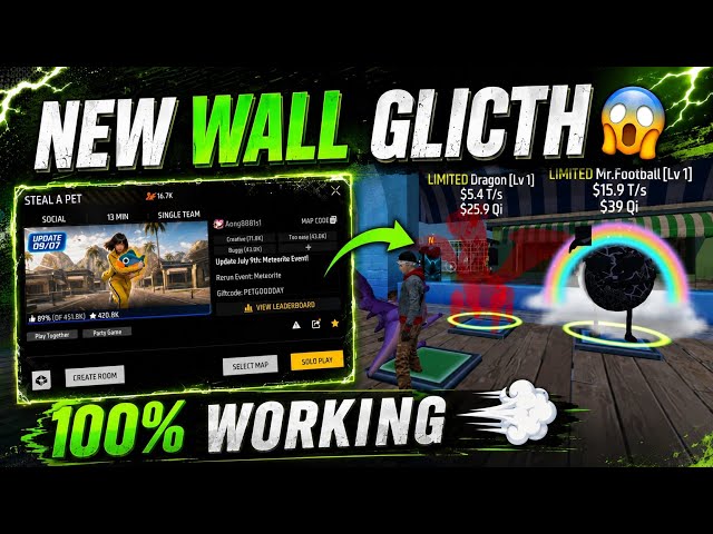 💀 INSANE GAMEPLAY | 🥵NEW UPDATE WALL GLITCH 😱 | 100% WORKING 💨 | Steal A Pet