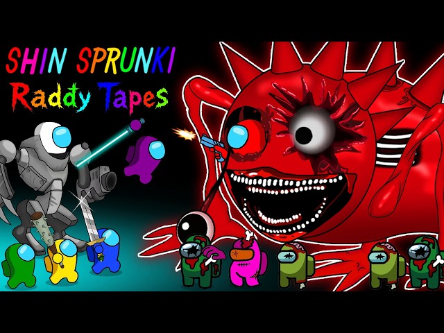 어몽어스 Mini Crewmate VS SHIN SPRUNKI RADDY TAPES and interesting ending