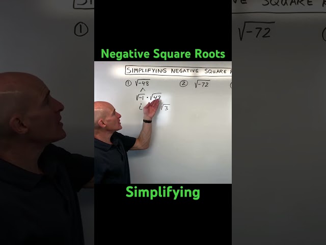 Simplifying Negative Square Roots (using i)