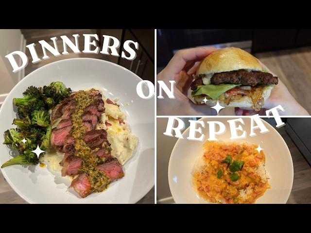 realistic dinners I actually make on repeat