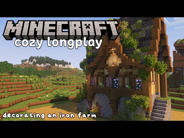 Cozy Minecraft Iron Farm Decorating | Minecraft Longplay (no commentary ) 🌱