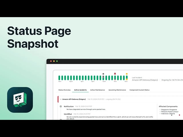 Status Page Snapshot