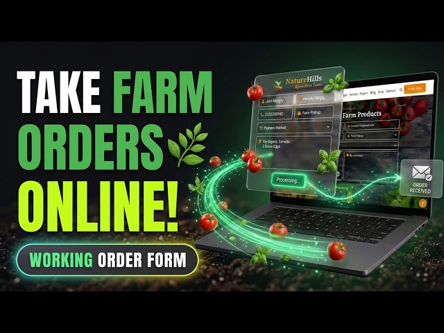 🌿 Organic Farm Website - NatureHills Working Order Form Demo
