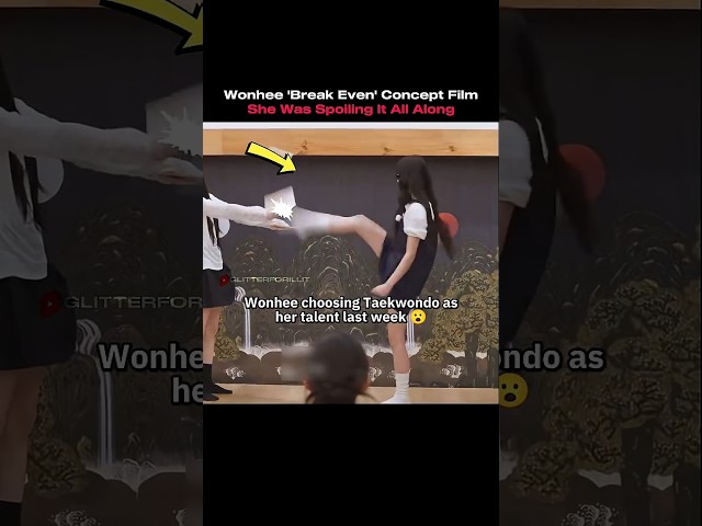 Wonhee Was Training For This Scene Without Us Knowing 😭 #kpop #illit #wonhee #breakeven #shorts