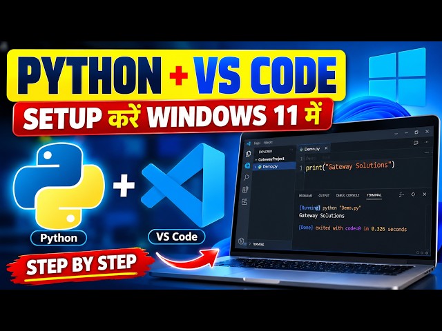 How to Install VS Code for Python in Windows 11 | Setup Python & VS Code Step by Step