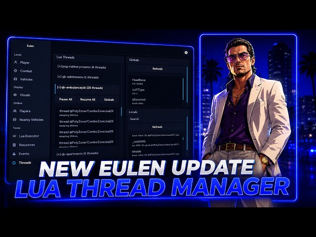 EULEN JUST GOT UPDATED! 🔥 FiveM Lua Thread Manager (Self Revive, Handcuff Removal & More)