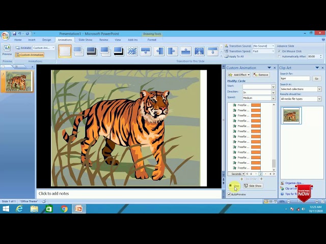 how to make animation photo and video in powerpoint 2007// animation photo kaise banaye in hindi