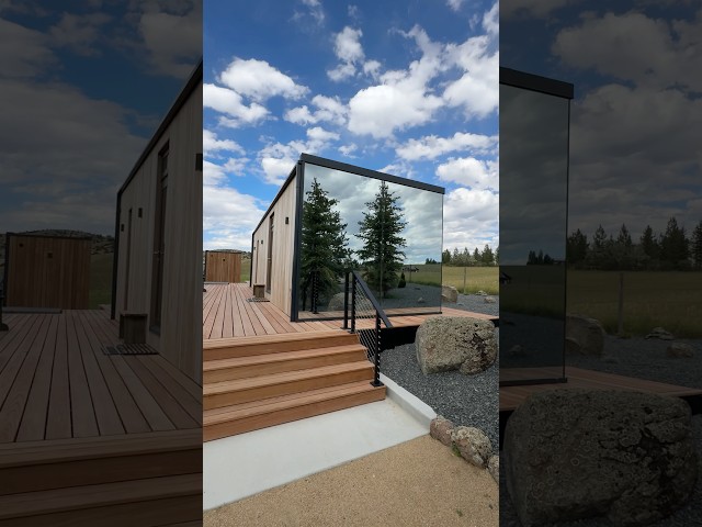 Touring a 440 square foot Prefab Home with Floor to Ceiling Windows! #smallhome