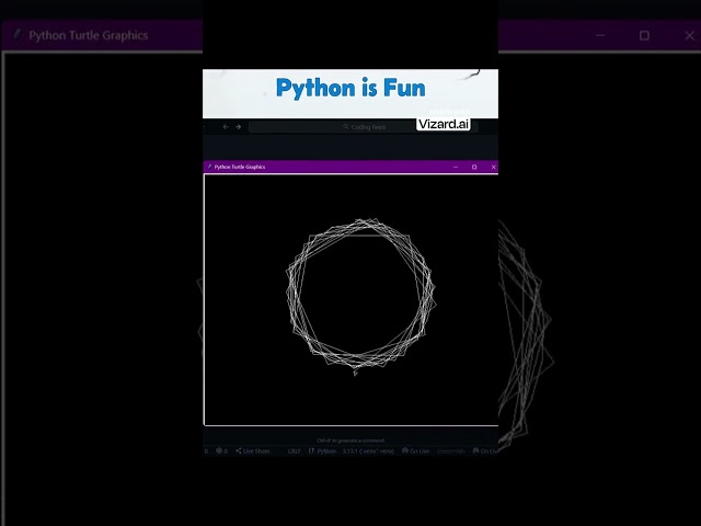 Wait Till The End! 🤯 Python Turtle Creates MAGIC! | #shorts #shortvideos #coding #pythonprogramming