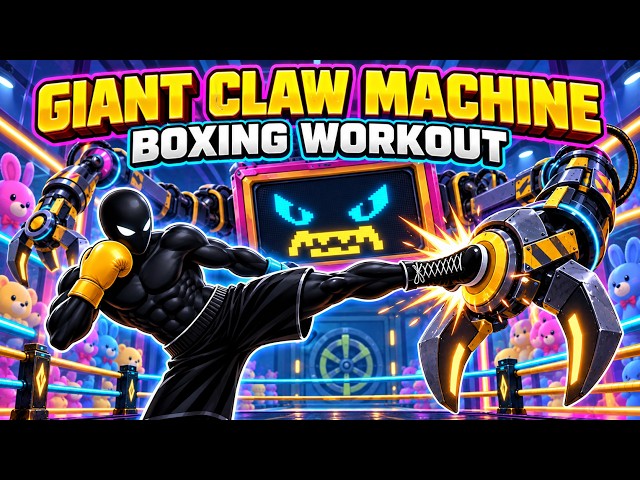 🥊 ESCAPE THE GIANT CLAW MACHINE! 🕹️ Interactive Boxing Workout | Rhythm Game & Brain Break ⚡