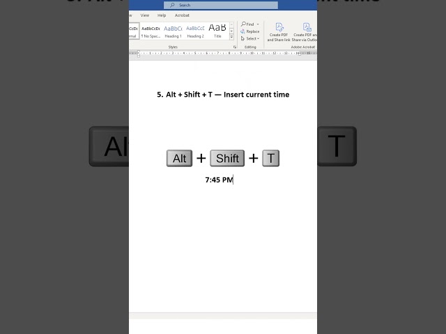 Master 6 ms word shortcuts in 12 seconds 🤯 #wordtips #documents #office