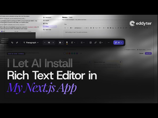 I Let AI Install a Rich Text Editor in My Next.js App — 4 Minutes