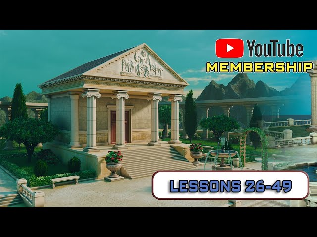 ⭐Members only⭐ Lesson 26 - 49 Stylized Greek Temple & Garden in Blender 4 – Environment Workshop