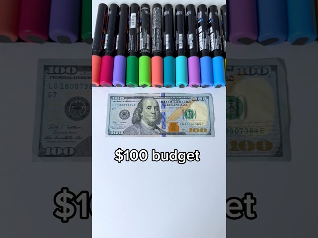 Drawing, But I ONLY Have a $100 Budget… (#shorts)