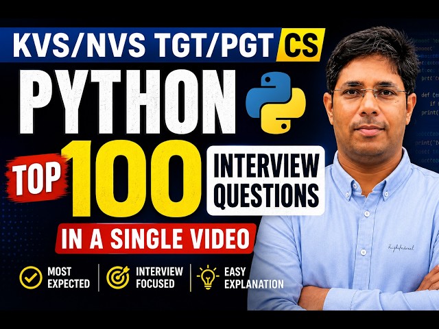 Python Top 100 interview questions in a single video