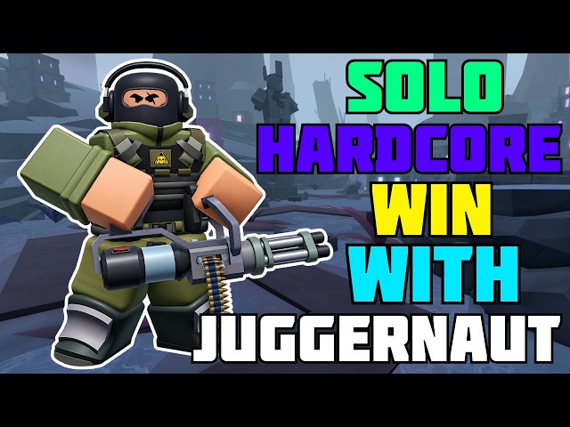 Solo Hardcore Triumph With Juggernaut + Full Guide | TDS Tower Defense Simulator