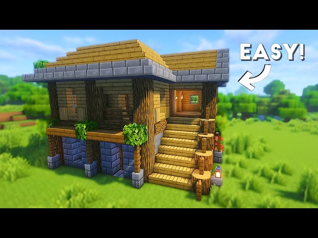Minecraft SIMPLE SURVIVAL HOUSE Tutorial | Best Starter House