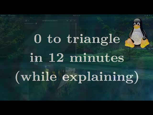 How-to Draw Your First Triangle | OpenGL | Linux (or any OS) (walk-through explained)