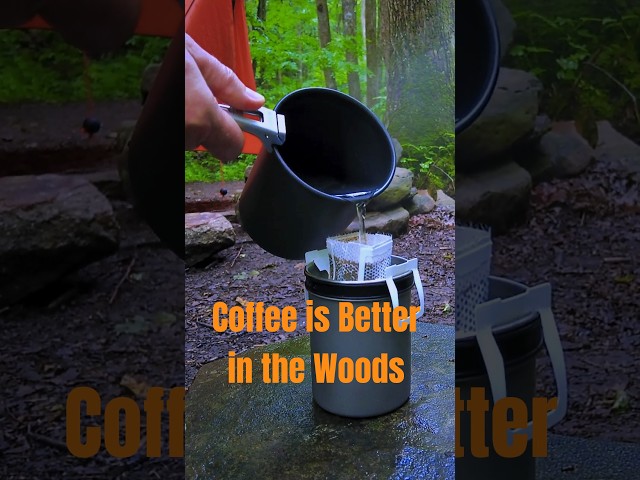 Coffee is Better in the Woods #coffee #hiking #nature #mountains #adventure #backpacking #shorts