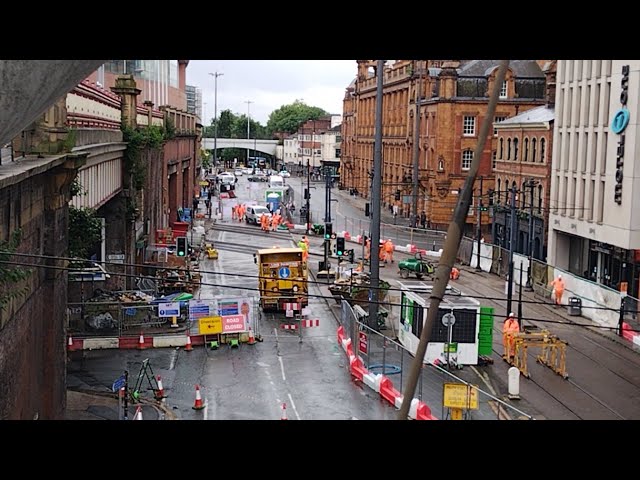 London Road improvement works - Manchester Metrolink (2024.07.07)