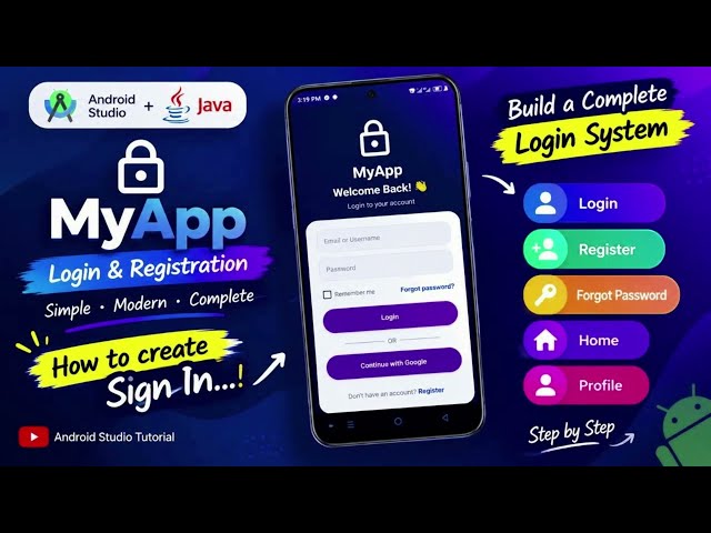 How to Create Login & Registration App in Android Studio | Java | Sign In & Sign Up