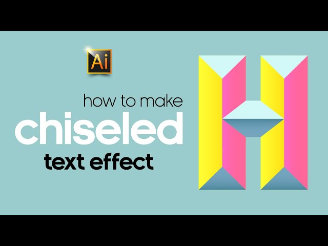 A CHISELED TEXT EFFECT | TYPOGRAPHY TUTORIAL | ADOBE ILLUSTRATOR TUTORIAL FOR BEGINNERS