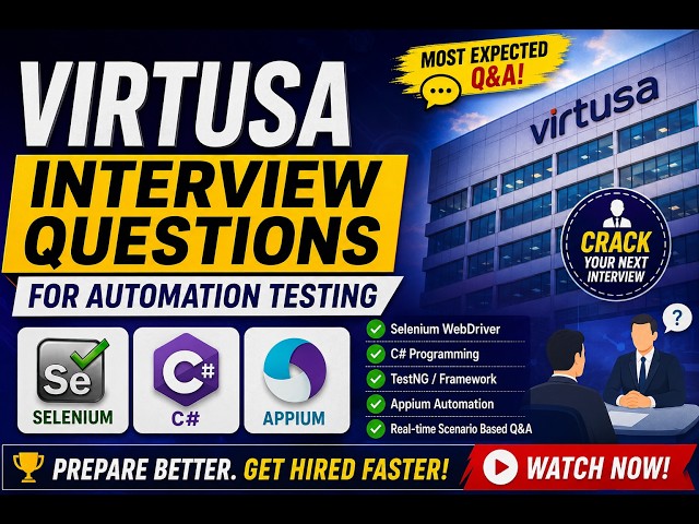 Virtusa interview questions for automation testing | Selected | #selenium | #csharp | #appium