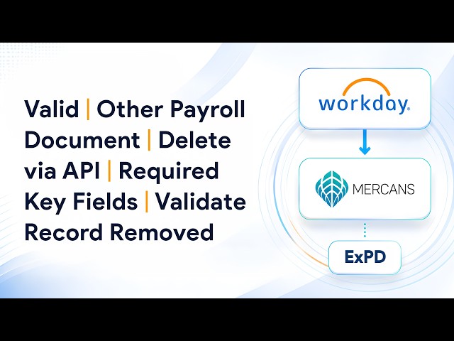 Other Payroll Document | Delete via API | Required Key Fields | Validate Record Removed | Mercans
