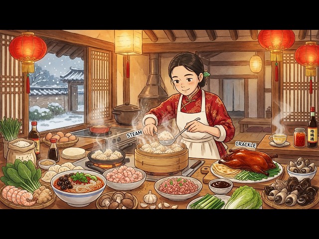 Ghibli-Style Family Cooking on Lunar New Year: Cozy First Day Feast & Magical Traditions at Home 🍜✨